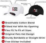 Crypto Hat – Black, Flex Fit, Fitted Hat by Pats Hats (Small/Medium)