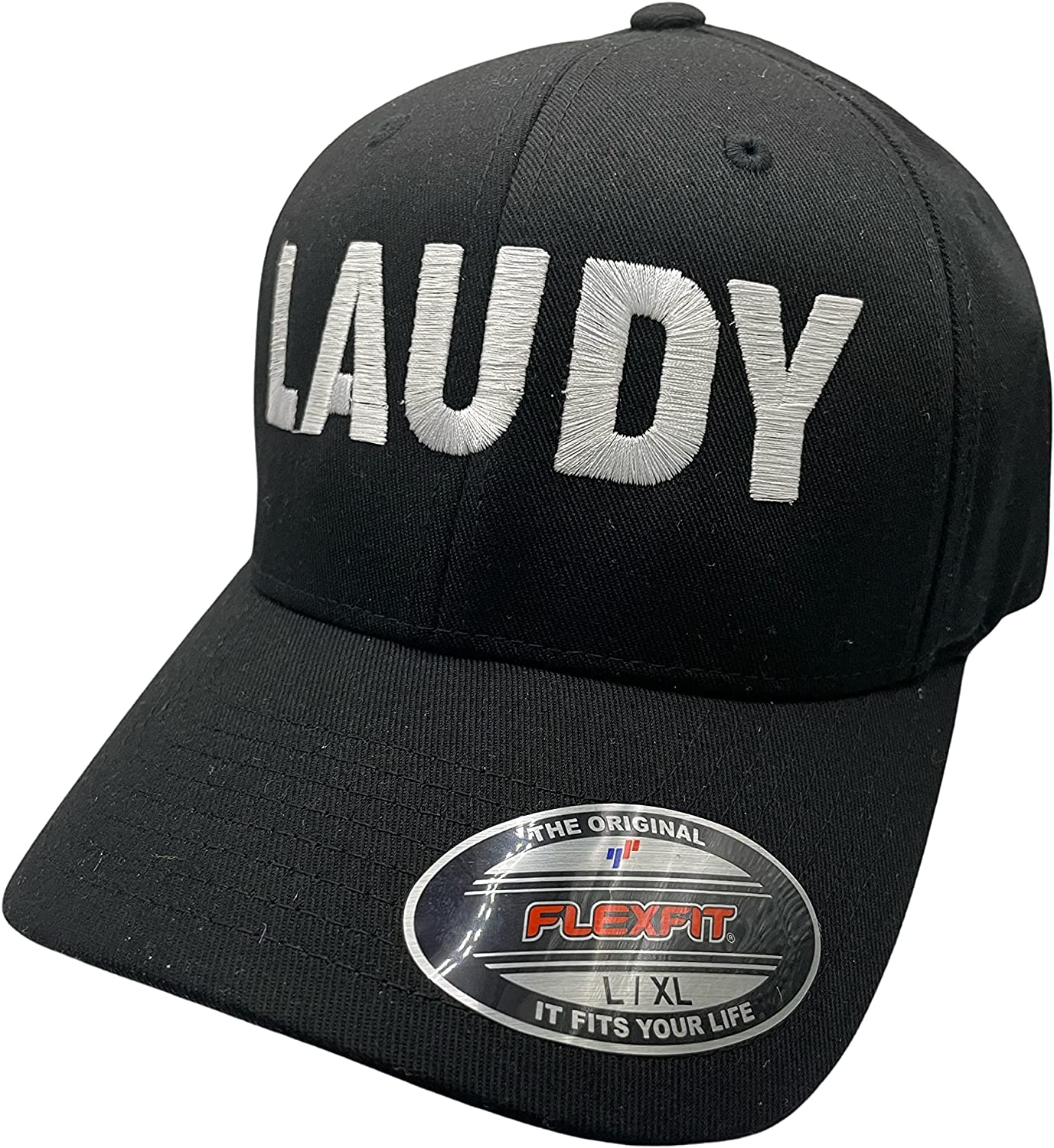 LAUDY – Black, Flex Fit, Fitted Hat by Pats Hats