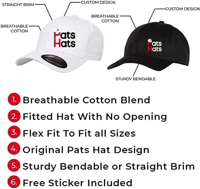 GHOST MODE - White, Flex Fit, Fitted Hat by Pats Hats